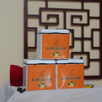 (Trà Ô Long) Trà Olong Quế Hoa Túi Lọc Thượng Hạng - Hộp Thiếc - 60gr