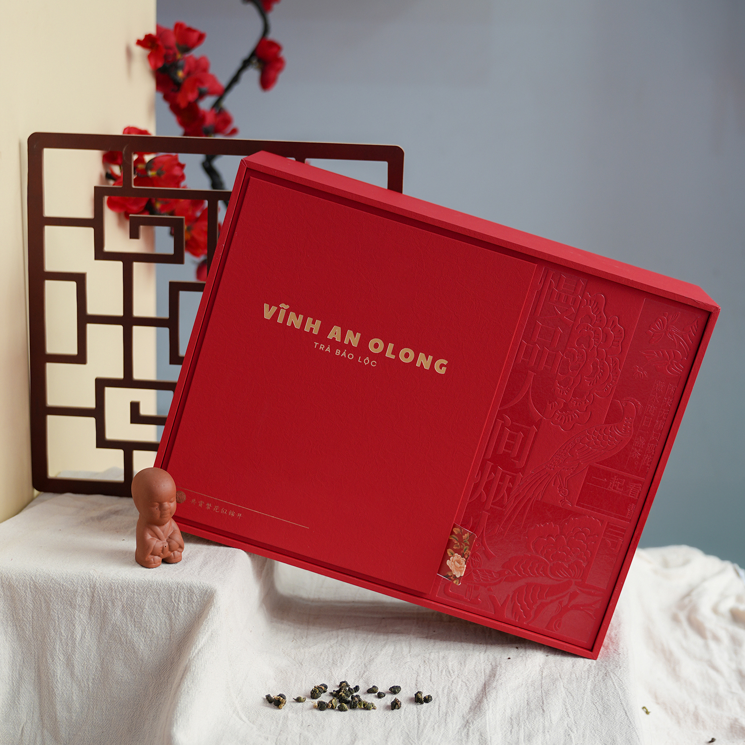 Set Trà Biếu Tặng Thượng Hạng Tặng Phẩm Hoa Ly Đỏ - Ảnh 3