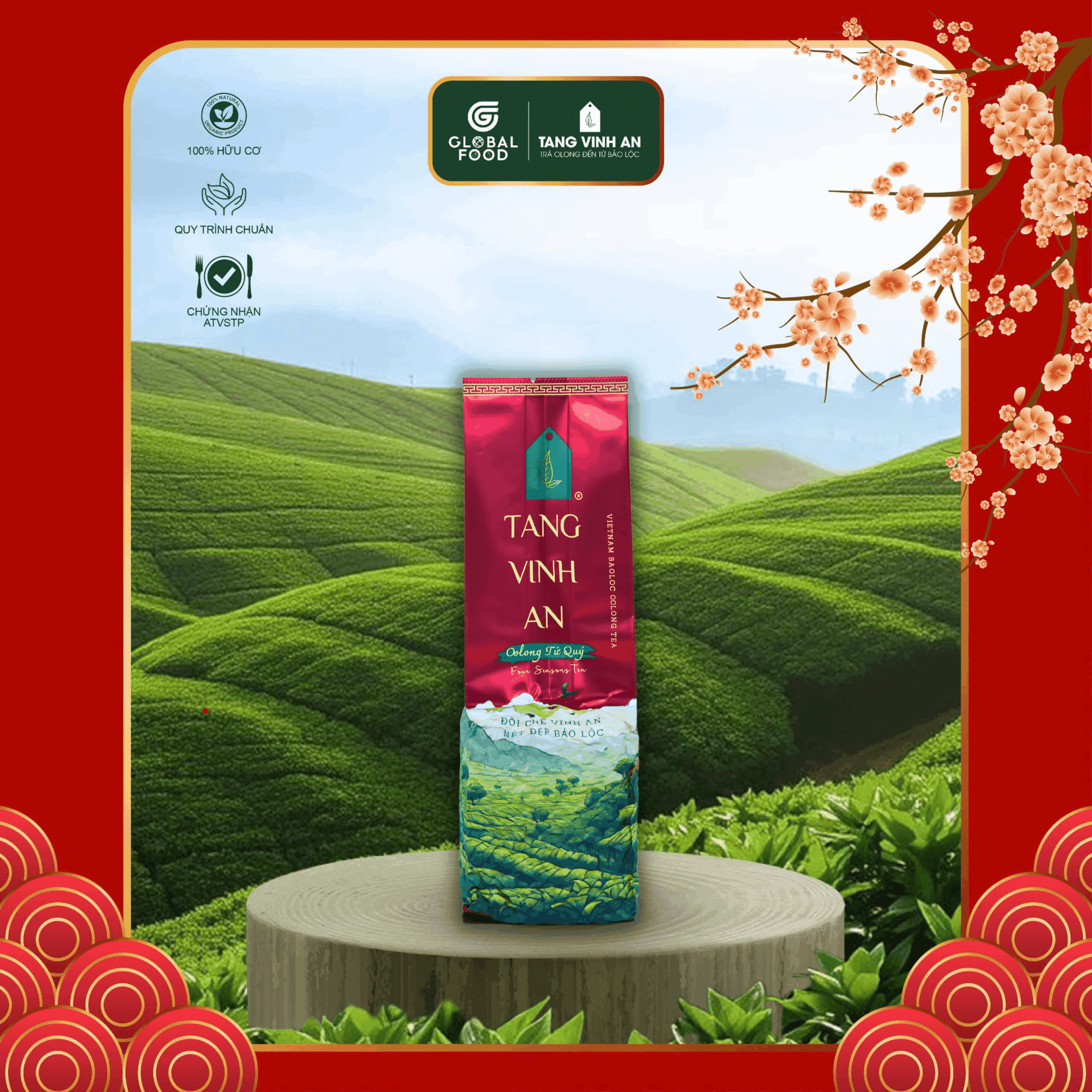 (Trà Ô Long) Trà Oolong Tứ Quý Cao Cấp - 250gr