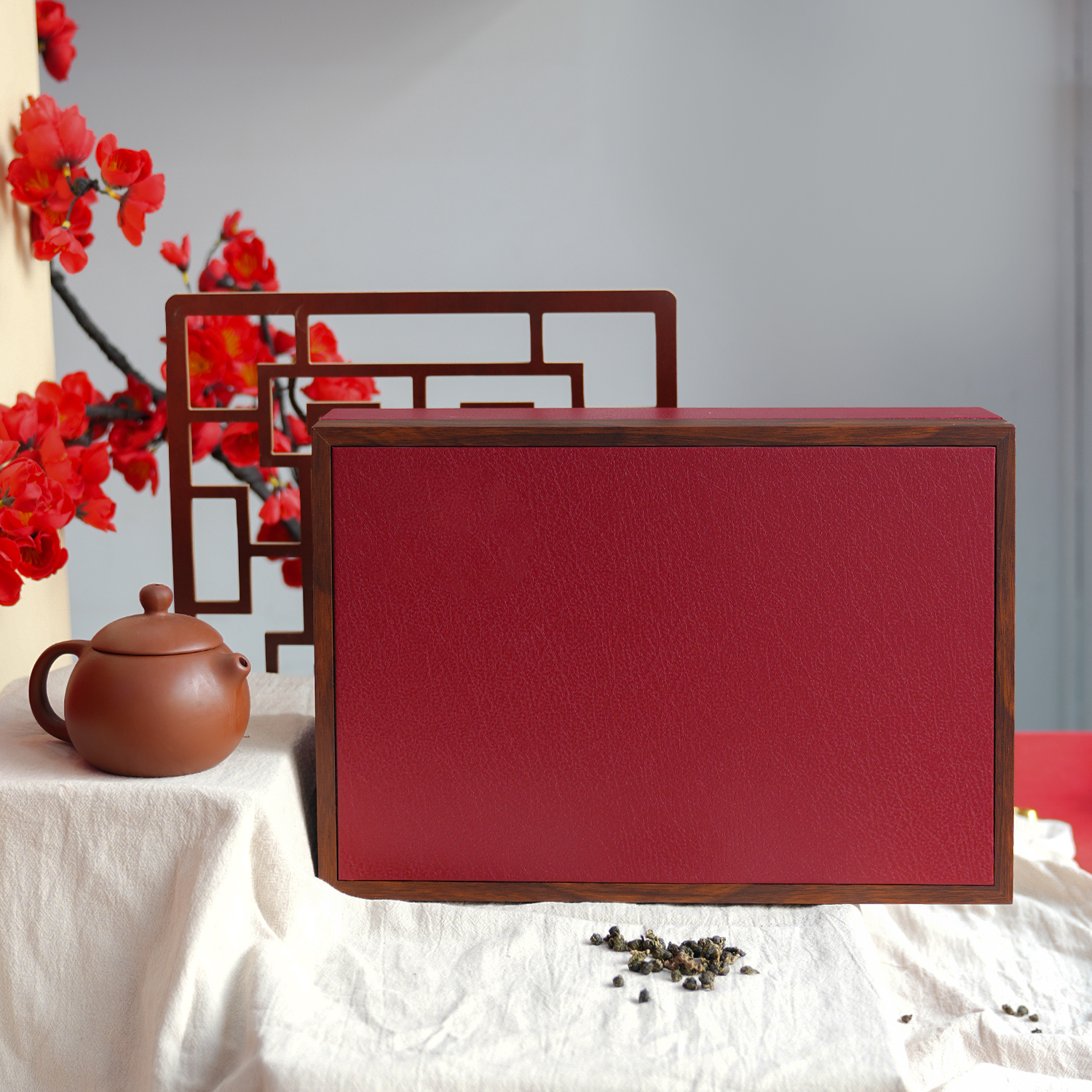 Set Trà Biếu Tặng Thượng Hạng Tặng Phẩm Bộ Set Đỏ - Ảnh 3