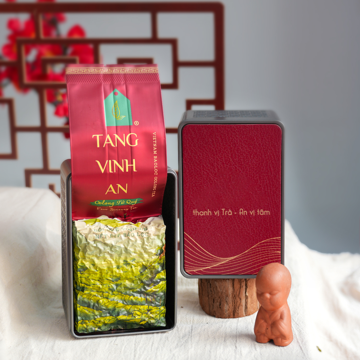 Set Trà Biếu Tặng Thượng Hạng Tặng Phẩm Bộ Set Đỏ - Ảnh 5